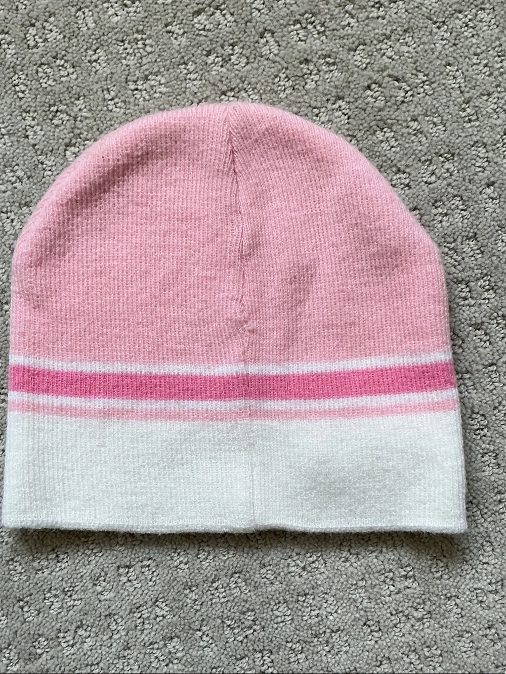 Reebok Kids Pink & White Team Logo Knit Beanie